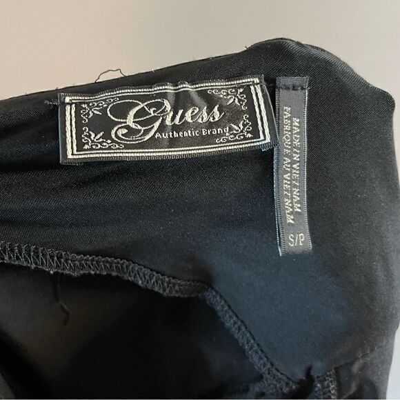 VTG Guess Embellished Halter Mini Dress in Black | SZ S - Picture 7 of 17